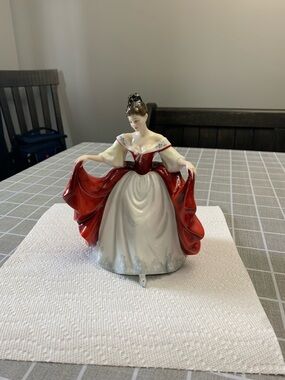 Royal Doulton Lady Figurine in Red and White Gown